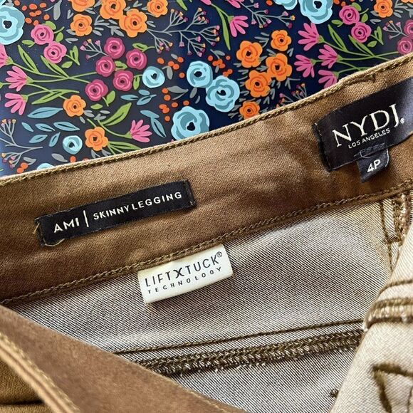 NEW NYDJ Ami Brown Lift Tuck Stretch Denim Skinny Legging Jeans - Picture 8 of 10